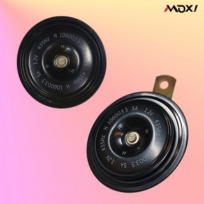 MOXI 12v 자동차 오토바이 에이치알 블랙 클락션 전자혼 순정혼 115db 435hz, 1개