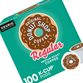 오리지널 도넛샵 커피 Kcup 큐리그 캡슐 (The Oiginal Donut Shop Coffee K-Cup Pod), 100개입, 1개, 11.1g