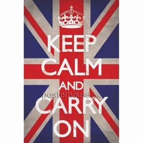 MAXI Poste 포스터 61x91 - Keep Calm And Cay On: Union Jack, 포스터만구매