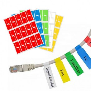 방수 네임 타이 전선 이름표 네임택 라벨 스티커 케이블 선 정리 배선 네임텍 분류 인터넷 랜선 코드, 1개