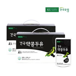 건국 약콩두유 40팩 / 100% 국산 검은콩과 국산 약콩, 190ml