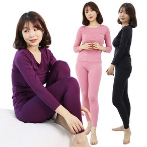 이너퀸 프리수 M~6XL 여성 빅사이즈 피치 기모 경량 보온 극세사 내의 내복 세트 조이