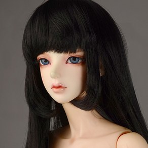 돌모아 구체관절인형 가발 SD 60cm 히메컷 롱 생머리 블랙 (8-9) Roung Hime Long Wig (Black)