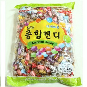 맛고을식품 New 종합캔디 2.4kg / 업소용 대용량 사탕 박하 바이오디저트 누룽지 후르츠맛랜드, 1개