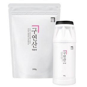 살림백서 대용량 구연산 용기형 400g + 리필 1kg 세정제 세트, 1세트, 1.4kg