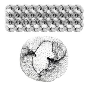 차분한 하루 미세망 승무원 머리망, 중형, 30개
