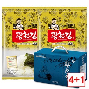 [광천김] [4+1이벤트] 달인30호 재래전장김10봉 프리미엄 선물세트, 10개