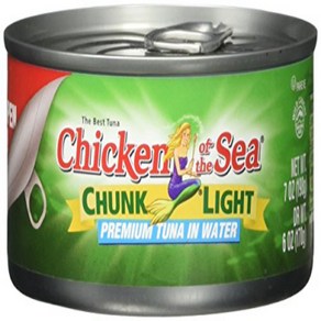 Chicken of the Sea Tuna Chunk Light - 7 Ounces - 12 ct 바다 닭 참치 청크 라이트-198.4g-12 개입, 12개