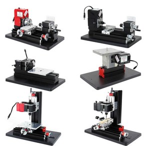 미니 선반 기계 가공기 소형 다기능 CNC 연마 금속 가공, 24W 일반 6-in-1, 1개