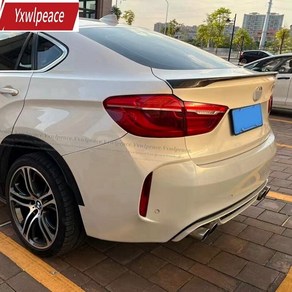 bmw x6 f16 스포일러 2015 2016 2017 2018 2019 mp 스타일 abs 도색되지 않은 색상 리어 트렁크 윙 바디키트