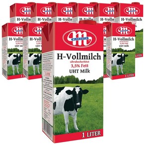 믈레코비타 H-Vollmilch 3.5%우유1L(12입), 12개, 1L