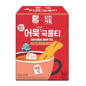 녹차원 따끈따끈 삼진어묵 어묵국물티 (매운맛), 1개, 10개입, 40g