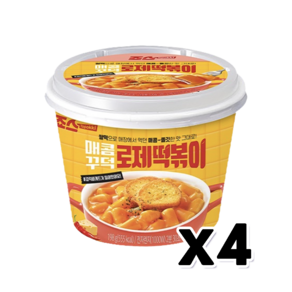 죠스 매콤꾸덕 로제떡볶이 즉석조리 198g x 4개