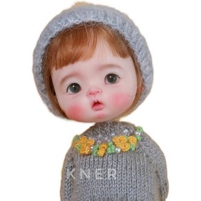 구체관절인형 16 BJD KKne Qbaby 큰 머리 전용 개조 BJD 노 메이크업 수지 재료 DIY 귀여운 액세서리, 25.douguan - only head nobody