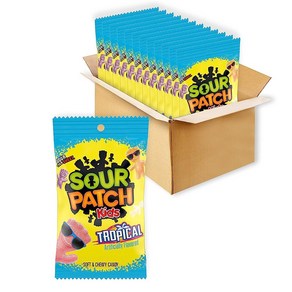 SOUR PATCH KIDS 트로피컬 소프트 츄이 백, 3) 트로피컬, 없음