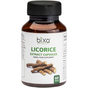 bixa BOTANICAL Licoice Root Extact Glycyhizin 25%  60 Veg Capsules 450mg, bixa BOTANICAL Licoice Root E, 1개, 60정