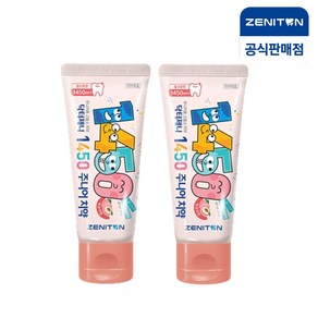 제니튼 1450 고불소 주니어치약 복숭아향 60g x2개, 2개