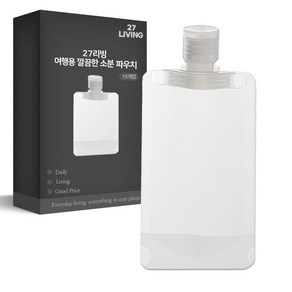 27리빙 여행용 깔끔한 소분 파우치, 100ml, 15개