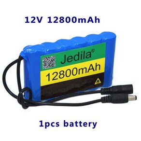 100 새로운 6S1P 12 볼트 12800 mah 충전식 리튬 이온 배터리 팩 CCTV 카메라에 적용, [02] 1battey., 1개, 1개입