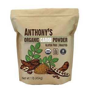 Anthony's Oganic Caob Powde 1 lb Gluten Fee Anthony's 유기농 캐롭 파우더 1 lb 글루튼 프리 비 GMO 코코아 파우, 454g, 1개, 1개입