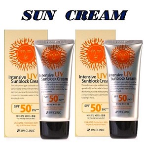 코랜스 인텐시브 UV 선블럭크림 자외선차단제 SPF50+PA+++ .메이크업 베이스겸용 2개