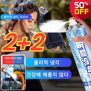 2+2 급속 냉각 쿨링 스프레이/급속 냉각제 260ml 차량용 냉각기 급속 냉각 스프레이, 260ml(1+1)