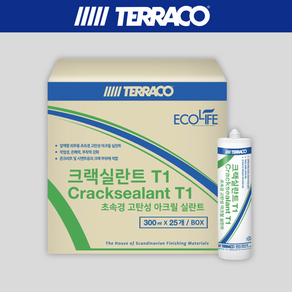 테라코 크랙실란트 T1 초속경 고탄성 실리콘 1BOX 25개입 균열보수 300ml, 25개