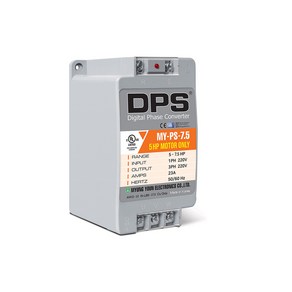 위상변환기 명윤전자 DPS(디지털 위상변환기) 5마력 모터(3.7KW 15AMP)에 최적화 단상 220V로 삼상 220V 모터 구동 MY-PS-7.5 모델, 1개