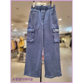 더데이걸 24봄신상@@ 주니어 데일리로 입기좋은 편한 허리밴딩으로 조절가능하고 옆포켓이 포인트인 데님팬츠@@ 밴딩 와이드 포켓 데님 TGTJ24103