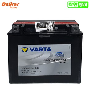 델코 바르타 바이크 제트스키 AGM 배터리 YTX20HL-BS 12V18A STX20HL 무료충전, 1개