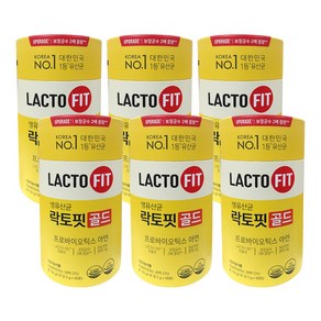 종근당건강 생유산균 락토핏골드 LACTO-5X 포뮬러, 100g, 6개