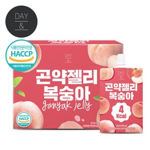 데이앤 곤약젤리 복숭아 130ml, 1박스