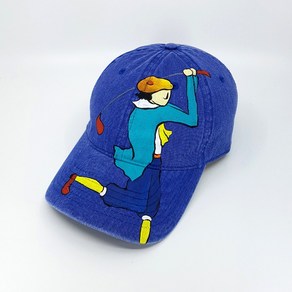 뜨레디자인 쿨 블루 캡모자 coloful 골프볼캡 야구모자 남성 여성 수작업 자체제작 GOLF Hat