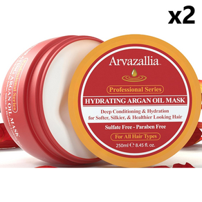 Arvazallia 아르바잘리아 하이드레이팅 아르간 오일 헤어 마스크 250ml x 2개