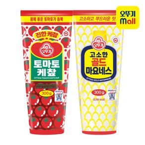 오뚜기 고소한골드 마요네즈+토마토 케챂 각1개씩 세트(2개x300g), 300g, 1세트