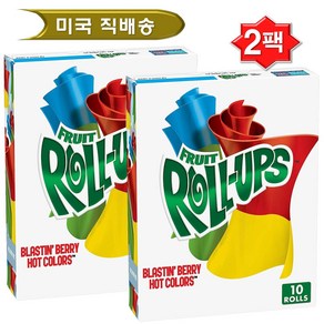 1+1 Fuit Roll Ups 프룻 롤업 접어먹는 젤리 블라스틴 베리 10팩, 2개, 141g