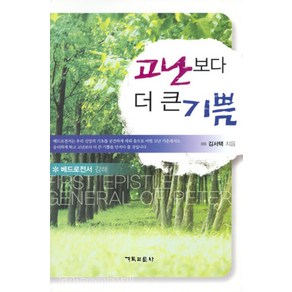 고난보다 더 큰 기쁨 - 베드로전서 강해 - 김서택 기독교문사, 단품