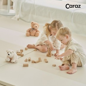 카라즈 항균 시크릿폴더매트 1+1 층간소음매트 유아매트 120x160x4cm, 베이지