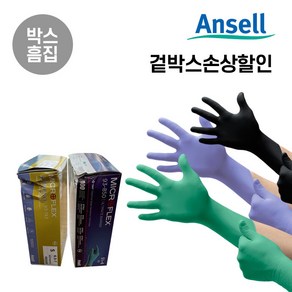 (안셀)마이크로플렉스 다이아몬드그립플러스(63-754) 일회용 라텍스장갑/박스손상/박스얼룩, [박스손상]63-754(DGP)-L, 1개