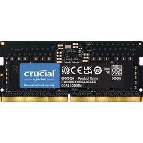 Cucial RAM 64GB Kit 2x32GB DDR5 4800MHz CL40 Laptop Memoy CT2K32G48C40S5, 5600MHz, 8GB