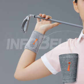 [인포벨]인크레디웨어 손목 압박밴드 의료기기 INCREDIWEAR WRIST SLEEVE 그레이, 1개, L