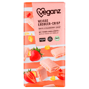 비건즈 Veganz 친자연 화이트 라이스 초콜릿 스트로베리 크리스피 80g, 1개