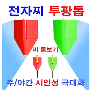 전자찌 투광톱(돋보기), 1세트, 연두색/1.2mm용