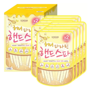 소프리스 허니 파라핀 핸드 스파 마스크 10매 Soflisse Honey Paaffin Hand Spa Mask 10ct, 10개