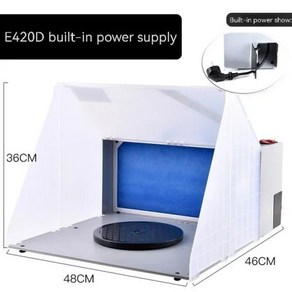 스프레이부스 피규어 도색 필터 취미용 에어브러시 페인트 박스 배기 선풍기 아트 공예 취미 모델링, 4) 420 built-in, 05 420 built-in, 없음