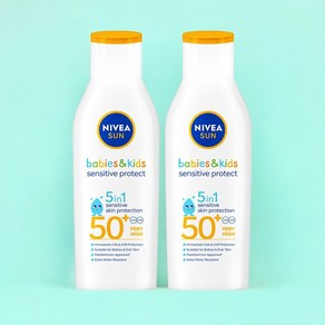 니베아 키즈 센서티브 프로텍트 앤 플레이 선 로션 SPF50+ PA++++, 2개, 200ml