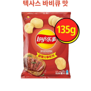 레이즈 텍사스바비큐맛 감자칩 LAYS 독특한 맛 대포장 주이유통, 3개, 135g