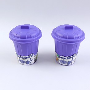 일본 이노마타 mini pail 동전통 미니뚜껑바스켓 차량용 휴지통, 바이올렛, 2개