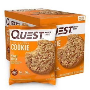 Quest Nutition 단백질 쿠키 땅콩 버터 57.8g(2.5온스) 12개 팩, 578g