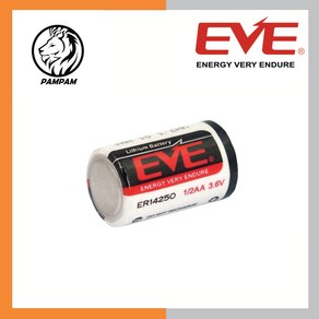 EVE ER14250 LS14250 호환 3.6V 1/2AA Allen Badley 1770-XZ, 1개, 1개입